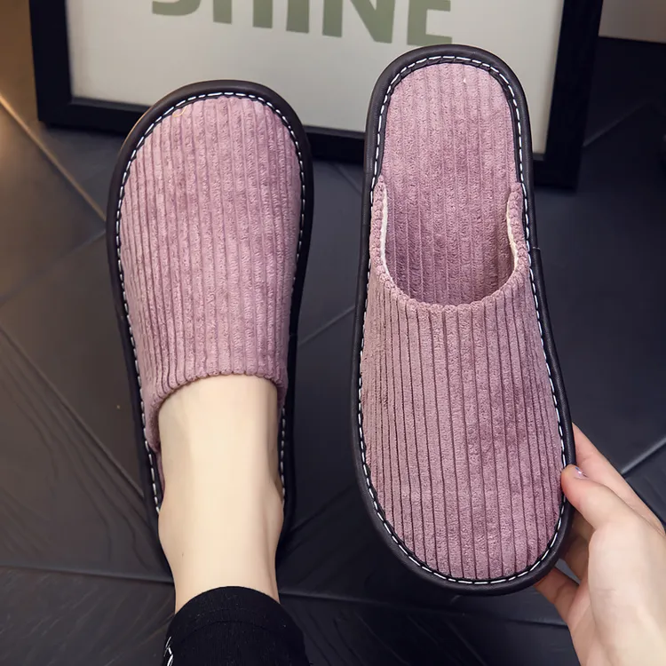 春秋包头布艺居家棉拖鞋男女情侣室内家用地板防滑软底四季家居鞋