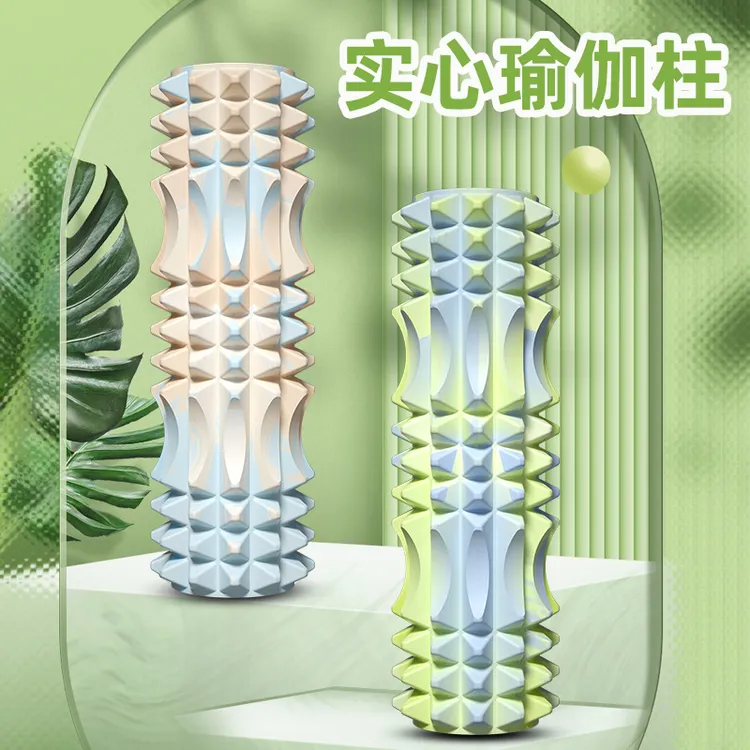 泡沫轴滚轴实心瑜伽肌肉放松按摩滚轴轮小腿按摩神器琅琊瑜伽柱