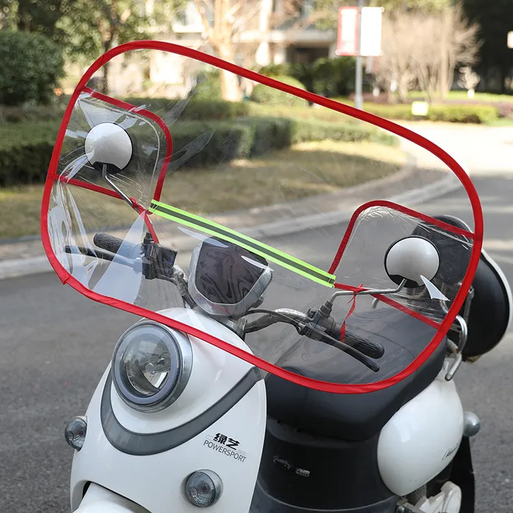 四季电动车挡风罩电瓶摩托车挡风板加厚挡雨板高清透明防雨防风罩