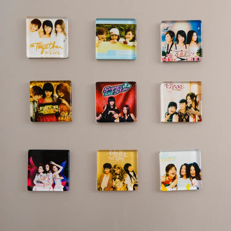 ☘️S.H.E专辑封面磁吸玻璃立体创意冰箱贴明星周边粉丝应援组合