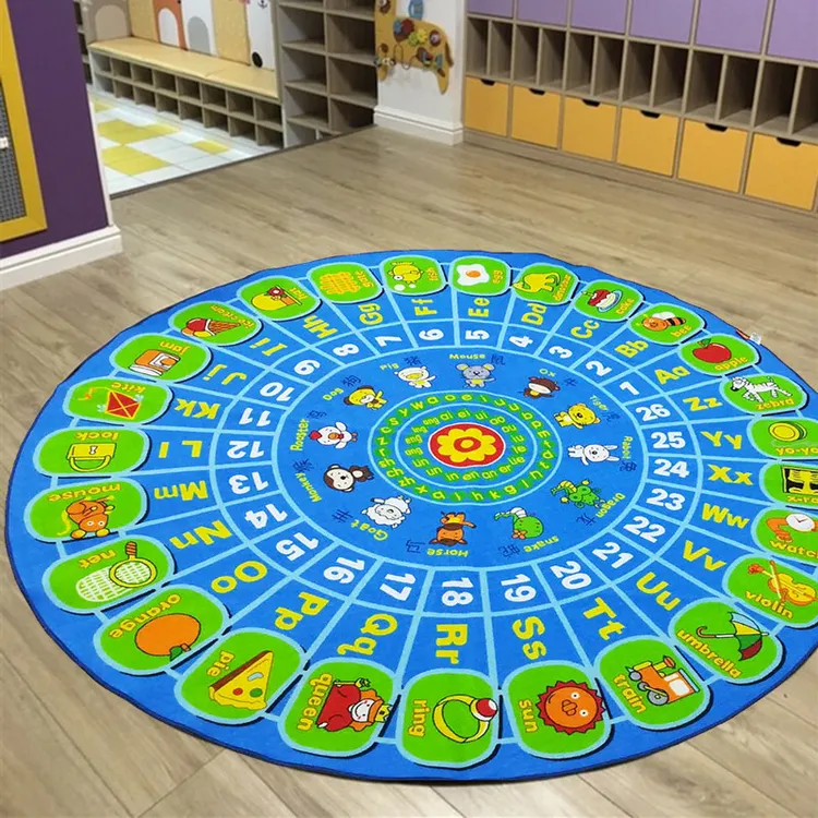 数字拼音英语字母地垫宝宝游戏爬行垫卧室地板垫早教益智儿童地毯