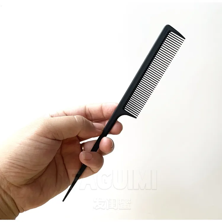 包邮耐高温鹰堡专业美发碳纤维尖尾梳 盘发分区造型挑梳 打毛梳子