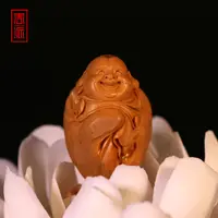 周派春毅核坊 包衣弥勒油核橄榄核雕刻单子文玩手串纯手工