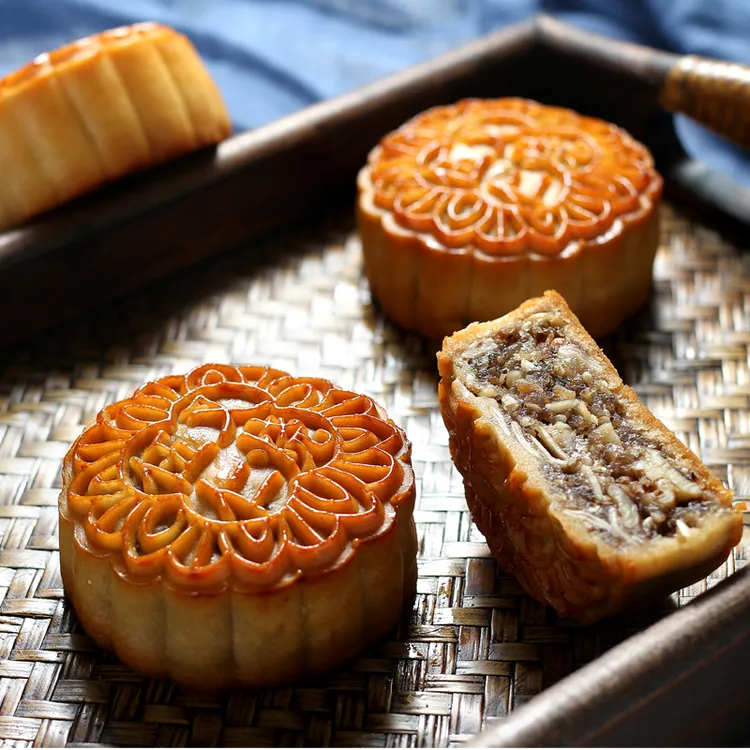 大同众香伍仁叉烧月饼多口味传统广式手工广式中秋月散装250克