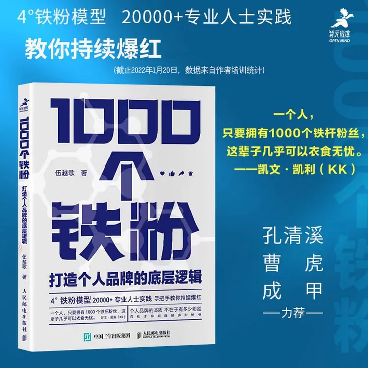 1000个铁粉 打造个人品牌的底层逻辑 伍越歌底层逻辑成功励志书籍