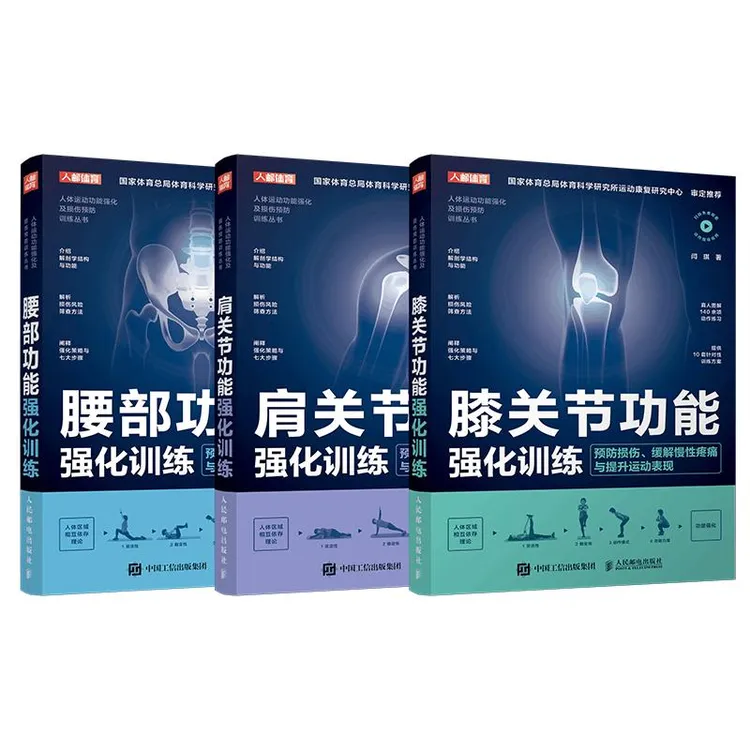 腰部膝关节肩关节功能强化训练系列套装3册 运动康复书籍 基础