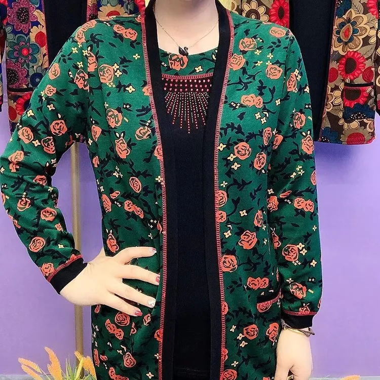 新款假两件开衫女装                                          