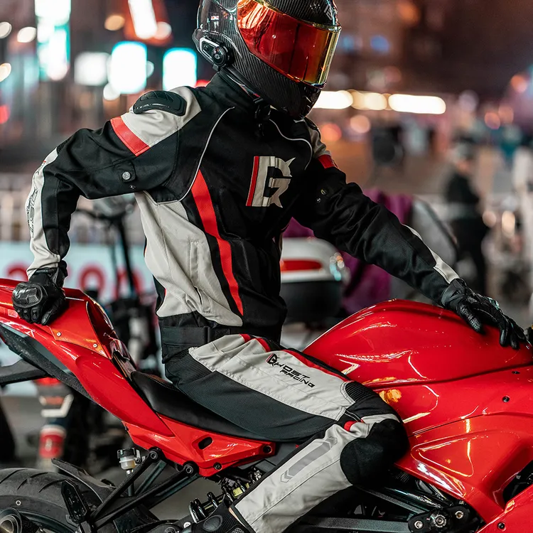 夏季透气摩托车骑行服男女上衣防摔耐磨防泼水拉力服赛车服机车服