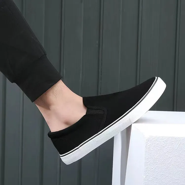 男士老北京帆布鞋子2025新款爆款大码春透气工作一脚蹬休闲板鞋子