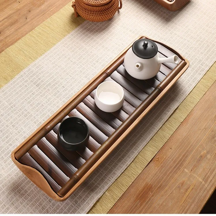 原竹干泡小茶盘朴物竹器可储水