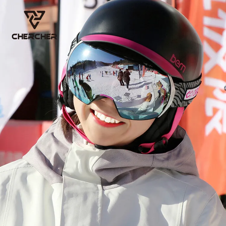 CHERCHER变色高清滑雪镜男女护目镜双层大球面防雾滑雪眼镜BOUNCE