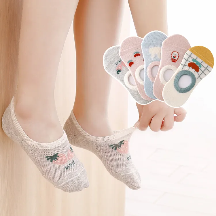 六指鼠儿童袜子女童男童夏季薄款透气中大童学生透气隐形浅口船袜