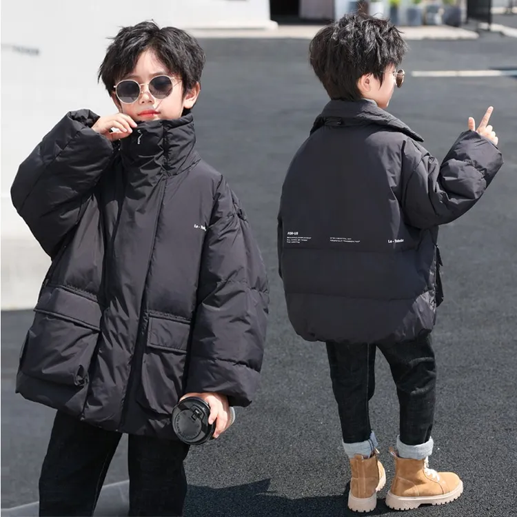 加厚极寒90%白鸭绒男童羽绒服2025新款儿童冬季装中大童宽松外套