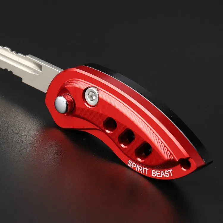 适用钱江闪300s闪350奔达金吉拉灰石折叠钥匙壳摩托车改件匙胚盖