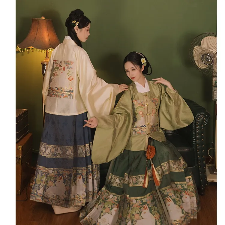 【绿绿专属】玉兔望月 清水溪 明制汉服女成人款小个子马面裙四季款
