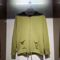 羊毛纯色开衫帽衫