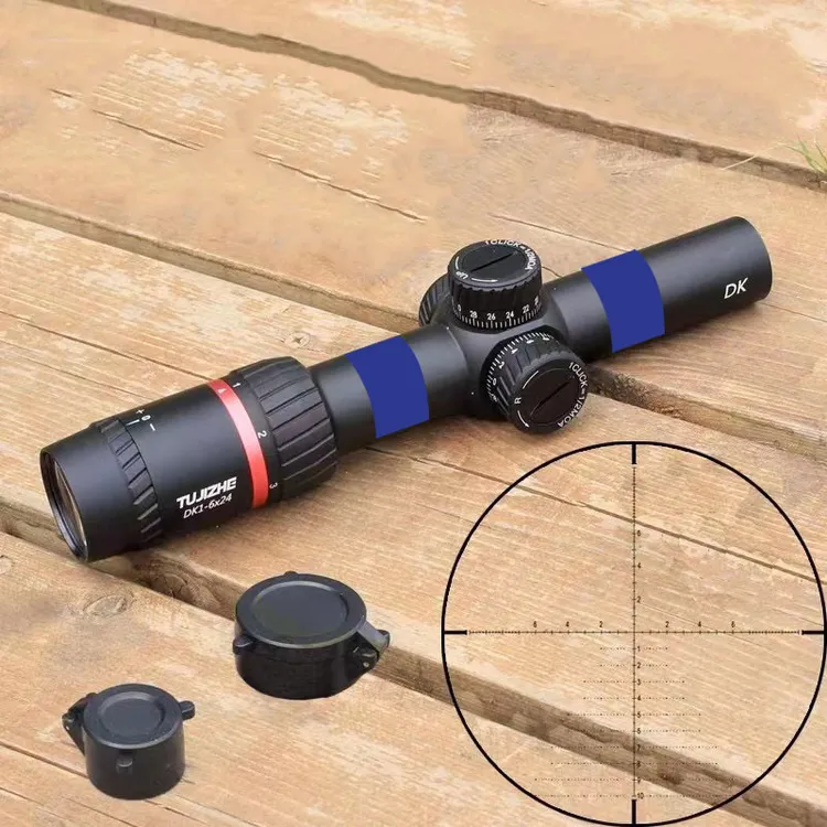 短款光学瞄准寻鸟镜突击者DK1-6X24IR高清晰抗震十字单筒望远镜