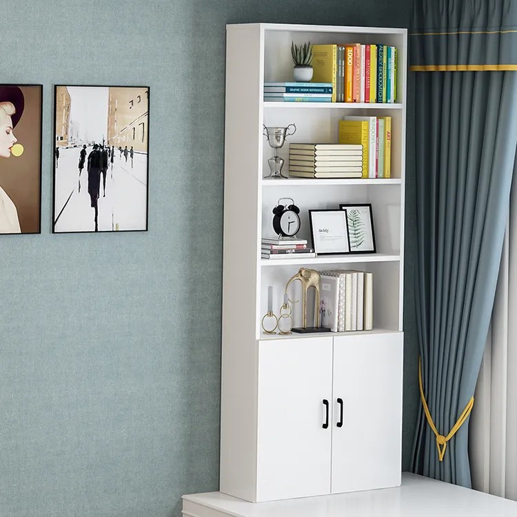 实木书架书柜飘窗文件柜儿童绘本架玩具收纳架窗台卧室带门储物柜