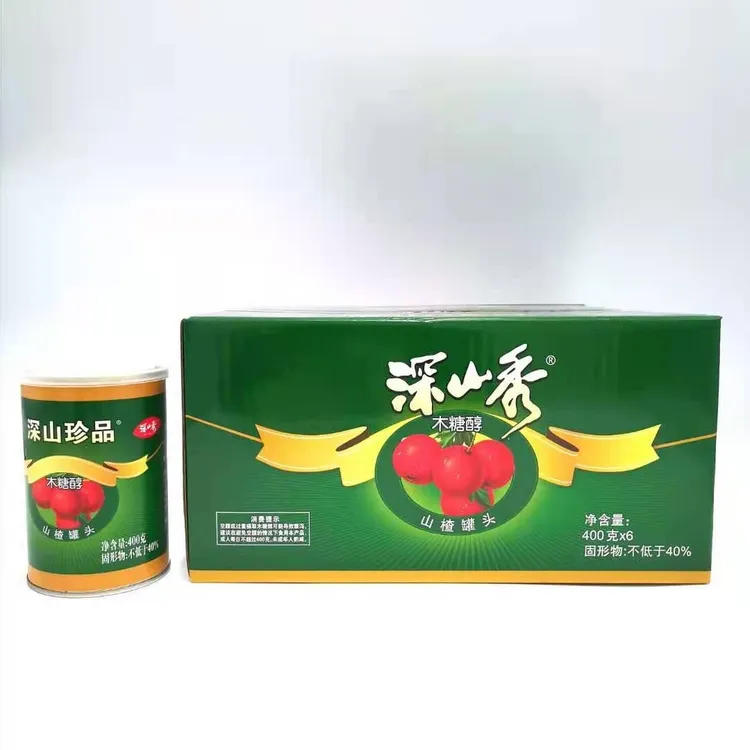 深山秀深山珍品木糖醇山楂罐头400克整箱包邮工厂直发食用常温