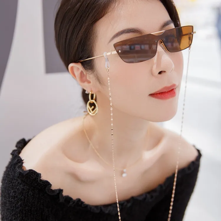 劉亦凡眼镜链女挂脖太阳镜挂绳链子墨镜钛钢链条保色口罩绳耳机链