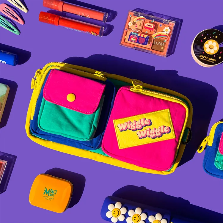 wigglewiggle数码收纳包尼龙便携数据线多功能保护套卡通