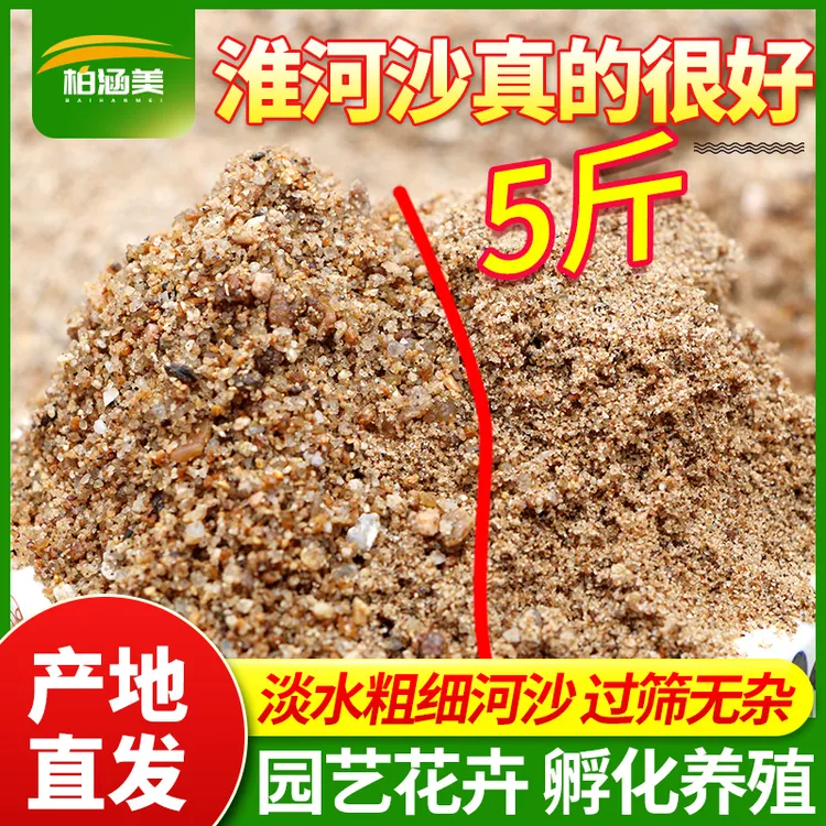 天然河沙砂沙子沙土土壤种植实验沙盘鱼缸粗沙细沙黄沙通用营养土