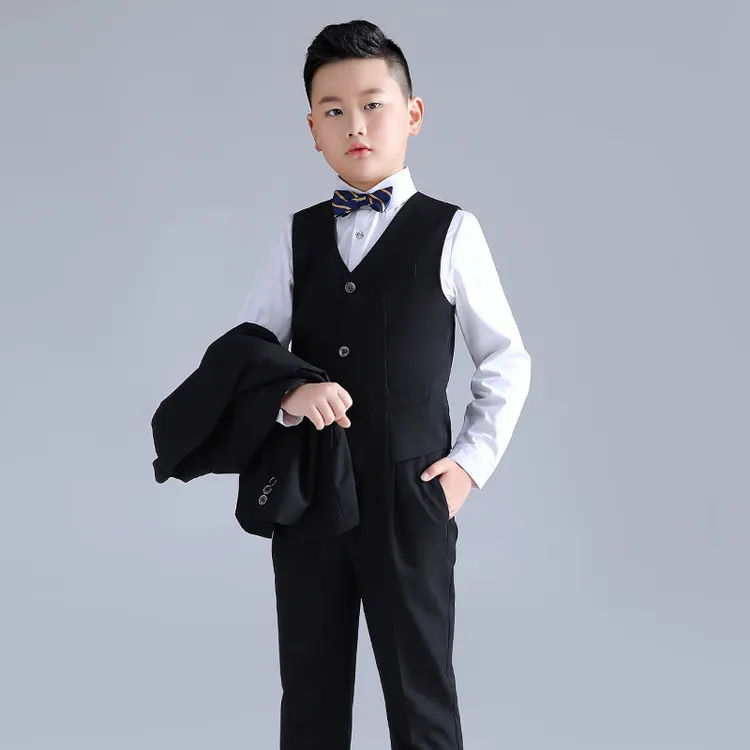 胖童西服套装男童加肥大码西装外套英伦风花童礼服儿童钢琴演出服