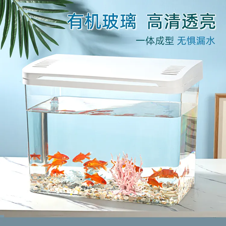 ZUIMENG/最萌精致高清热弯一体成型防爆防摔鱼缸客厅亚克力鱼缸