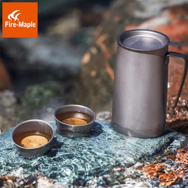 火枫户外般若钛泡茶器野外喝茶便携轻量化滤茶器公园露营纯钛茶具