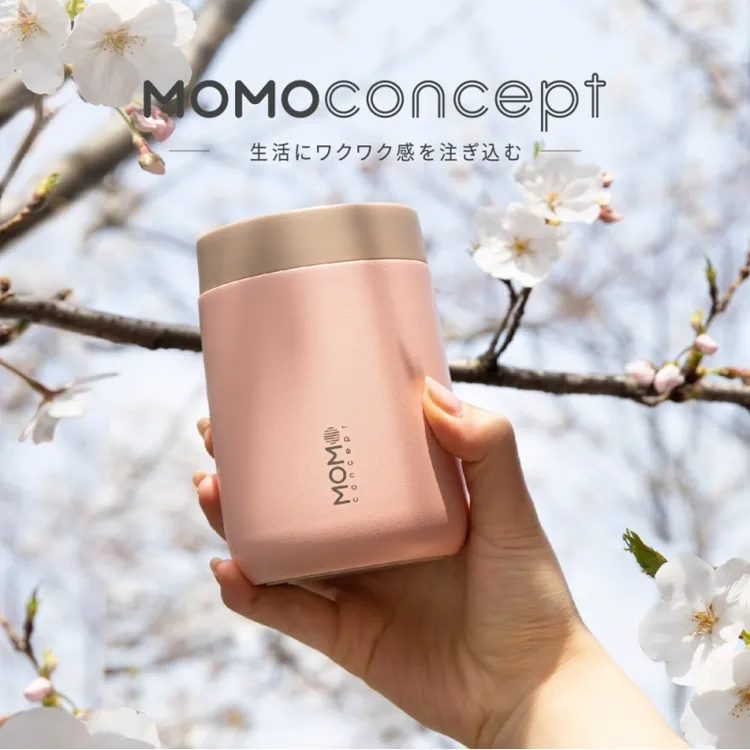 MOMO咖啡保温杯女生高颜值便携随行不锈钢水杯学生可爱大肚杯