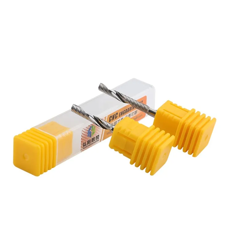 4mm 6mm单刃螺旋铣刀雕刻机刀具PVC切割刀广告亚克力刀具进口料刀