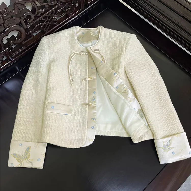 新中式小粗花呢高级感气质名媛流苏国风小香风上衣女外套网红