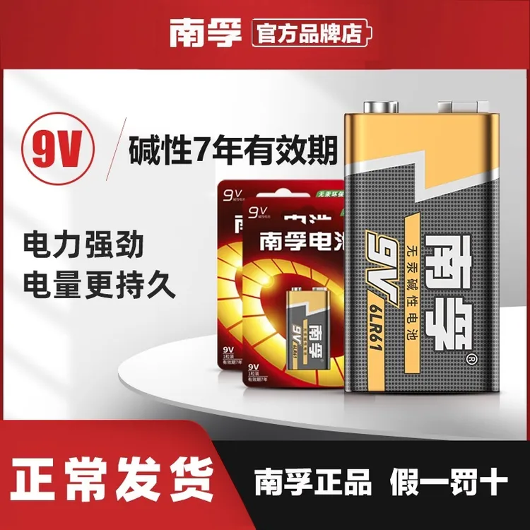 南孚9V大电池九伏万用表玩具话筒无线麦克风吉他方形干电池通用型