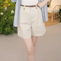 【欧若动感风】茵曼夏季高腰直筒阔腿休闲短裤百搭舒适显瘦休闲裤女