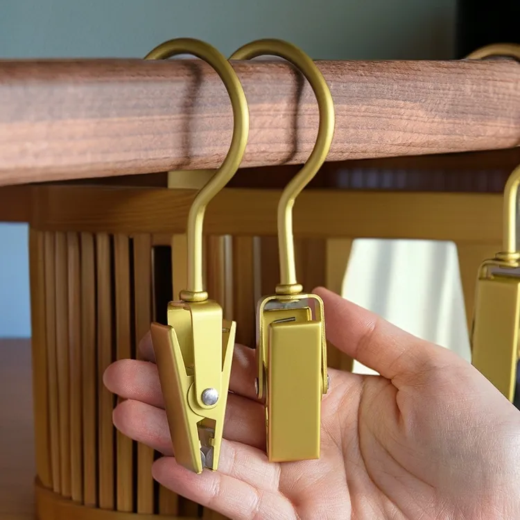 太空铝裤夹子轻奢无痕铝合金裤架衣架多功能裙子帽子挂钩夹子收纳