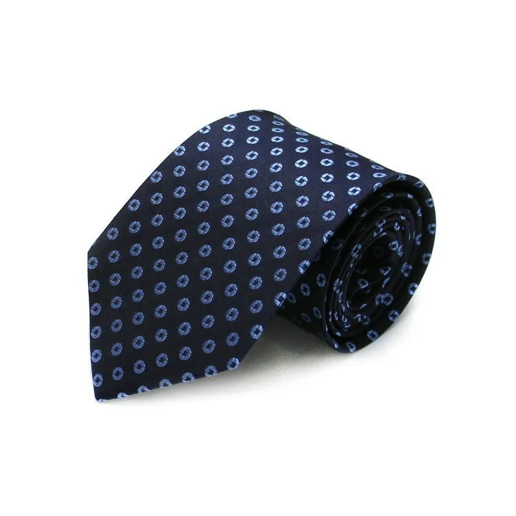 高档桑蚕丝领带男士蓝色时尚领带条纹工作正装上班黑色花纹提花