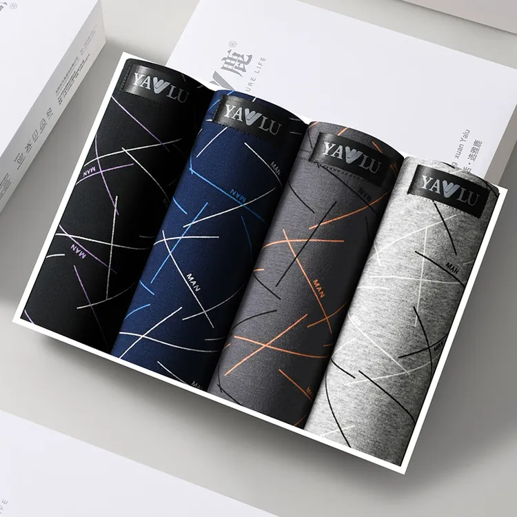 V/雅鹿礼盒装7A级抑菌新疆棉男士内裤精选新疆长绒棉舒适亲肤好穿