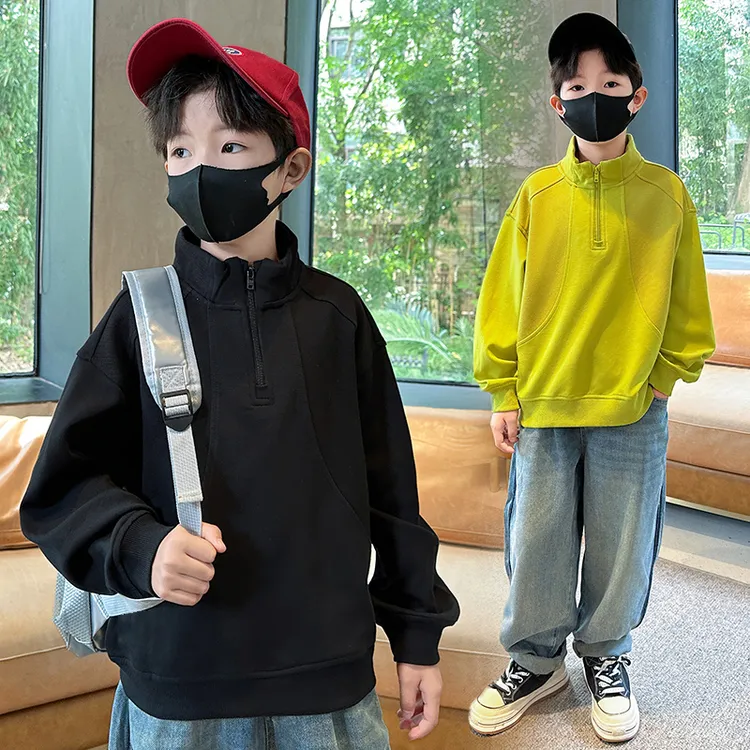 男童卫衣春秋款2025新款中大童儿童春装长袖上衣套头休闲炸街痞帅