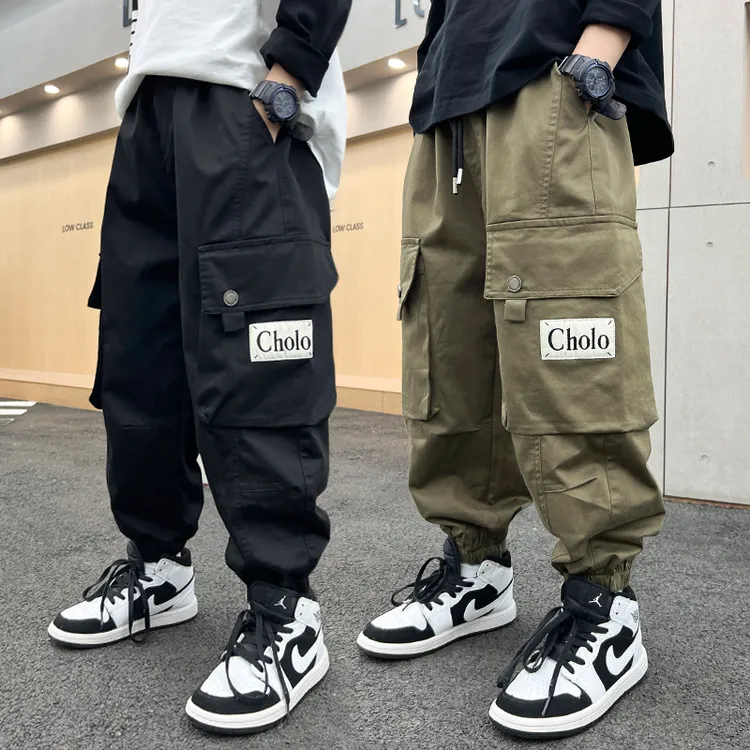 男童工装裤秋装新款休闲长裤儿童宽松中大童洋气春秋裤子时尚男孩