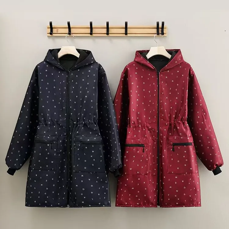 加绒长袖工作服保暖时尚防水上班加厚防油围裙新款罩衣厨房家用