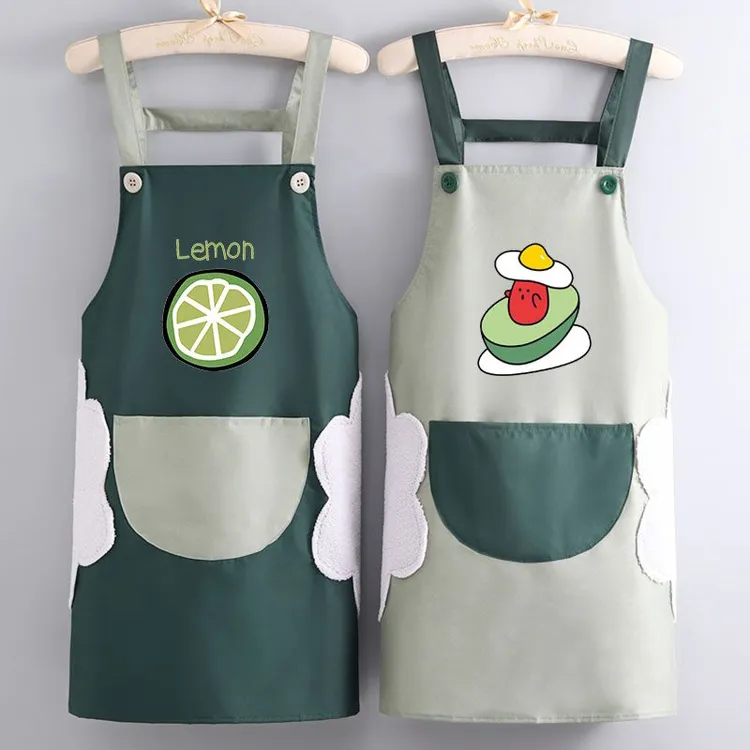 新款防水防油围裙家用厨房做饭可擦手洋气可爱成人围裙厨房专用
