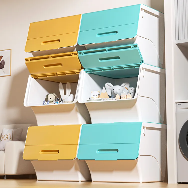 斜口储物箱玩具收纳箱衣服大号柜日式家用整理箱大容量储物整理箱