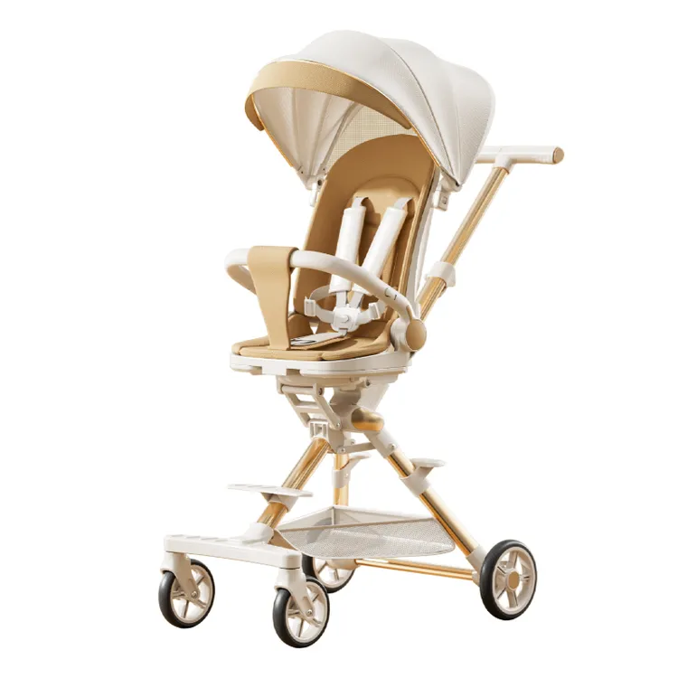 遛娃神器轻便可折叠高景观宝宝溜娃儿童可坐躺一键收车婴儿手推车