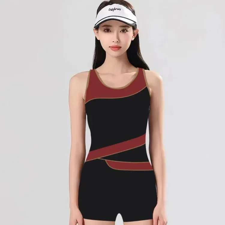 秋冬季女士温泉游泳新款显瘦泳衣保守高端高级感连体显瘦时尚大码
