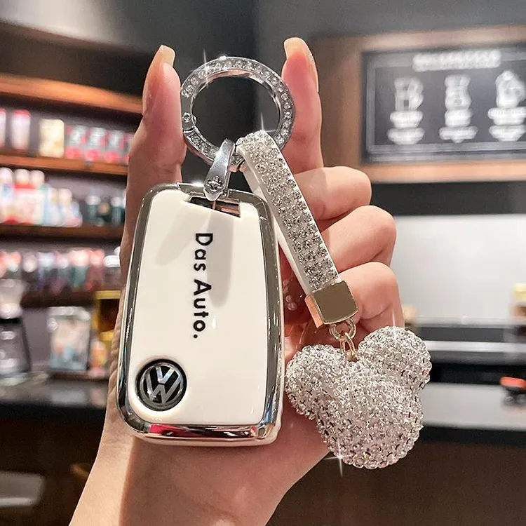 大众速腾钥匙套宝来朗逸POLO迈腾探岳帕萨特CC凌渡X途观L车壳扣女