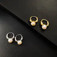 925银耳饰 掌上明珠  精致百搭6mm左右淡水珠耳扣2458280