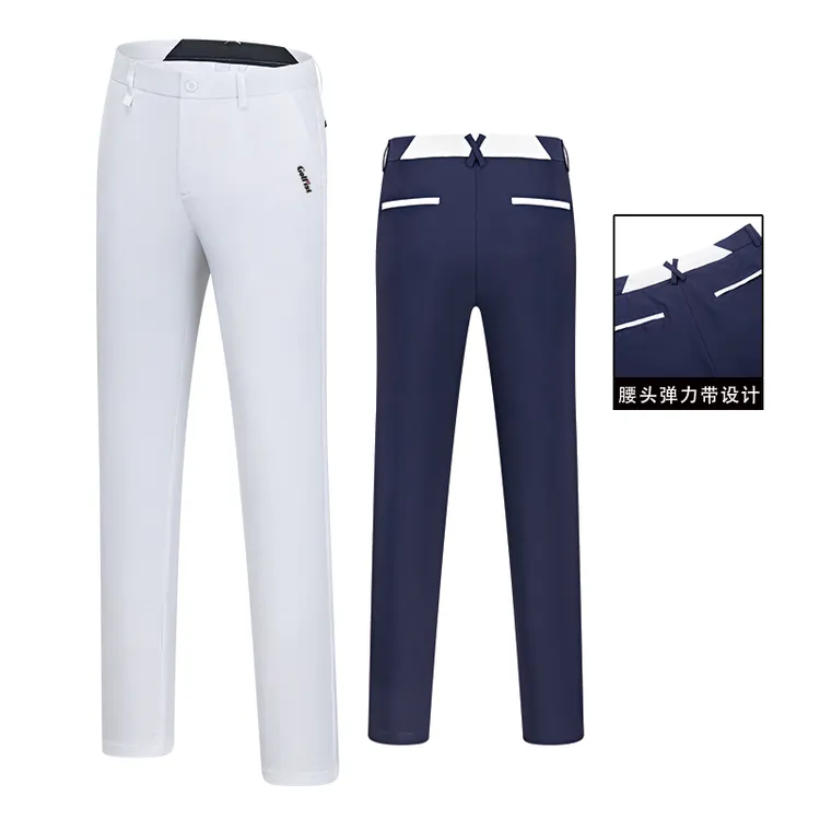 运动高尔夫男士空顶帽长裤夏季薄款弹力透气裤子时尚高尔夫男裤