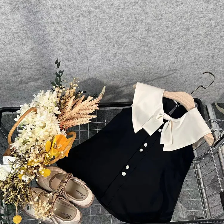 1362女童2024小香风洋气时髦无袖裙子夏装女孩公主裙大童