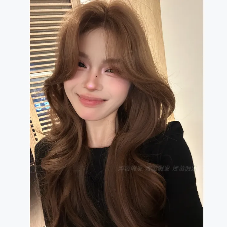 【许妍同款】精修茶棕波浪卷长卷发自然显白长卷发氛围感女生假发