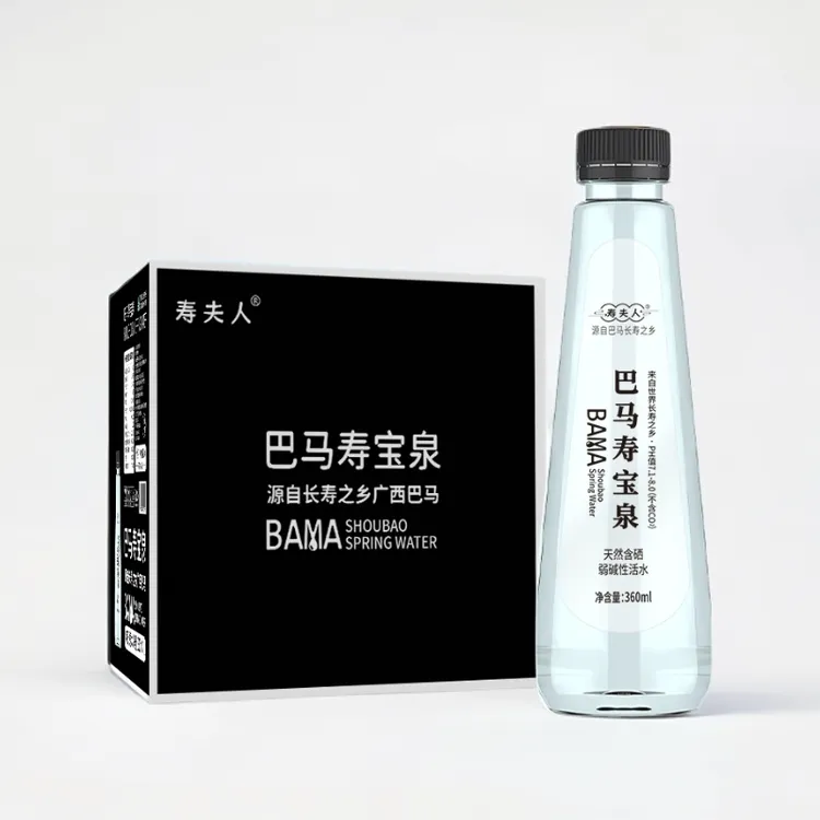 寿夫人 巴马寿宝泉天然弱碱性水360ml*12瓶/箱含硒锶偏硅酸活性水